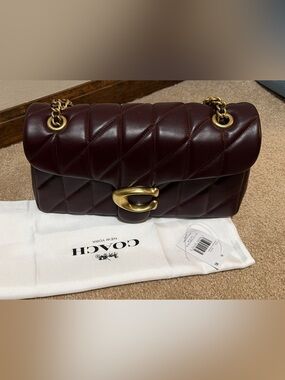 Coach Quilted tabby 26 black currant